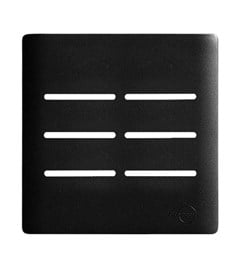 PLACA 4X4 P/INTERRUPTOR C/SUPORTE 6 PONTOS HORIZONTAL PRETO/GRAFITE - DICOMPEL