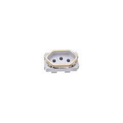 MODULO P/TOMADA 2P+T 10A BRANCO/GOLD - DICOMPEL