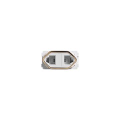 MODULO P/ 1 TOMADA RJ11 2 VIAS BRANCO/GOLD - DICOMPEL