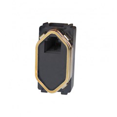 MODULO P/ 1 TOMADA RJ11 2 VIAS PRETO/GRAFITE/GOLD - DICOMPEL
