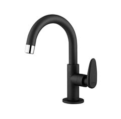 TORNEIRA PLASTICA LAVATORIO BICA ALTA 1/2 ALLURE DECORE PRETA - VIQUA