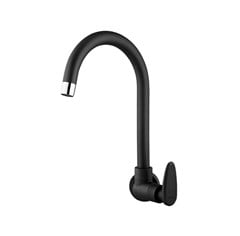 TORNEIRA PLASTICA COZINHA PAREDE BICA ALTA 1/2 ALLURE DECORE PRETA - VIQUA