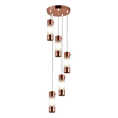 PENDENTE ELEGANCE 5XG9 20X100CM COBRE BIVOLT - LLUMM