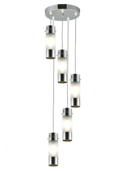 PENDENTE ELEGANCE 5XG9 20X100CM CROMO BIVOLT - LLUMM