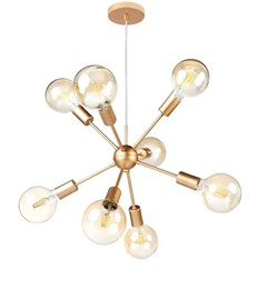 PENDENTE SPUTNIK 8XE27 53X150CM GOLD BIVOLT - LLUMM