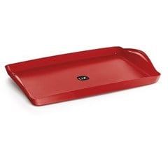 BANDEJA PLASTICA PLUS 40 8X27 1CM VERMELHO - UZ. UTILIDADES