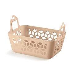 CESTO PLASTICO P/PRENDEDOR DE ROUPA CAPUCCINO - UZ. UTILIDADES