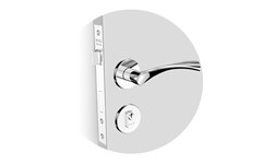 FECHADURA EXTERNA PALLACE ROS38 CROMADA C/ROSETA - SOPRANO