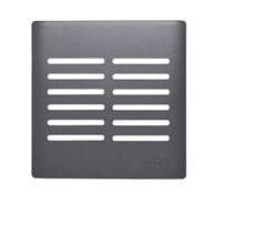 PLACA 4X4 P/INTERRUPTOR C/SUPORTE 12 PONTOS HORIZONTAL PRETO/GRAFITE - DICOMPEL