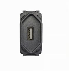 MODULO P/ 1 TOMADA USB 2A PRETO/GRAFITE - DICOMPEL