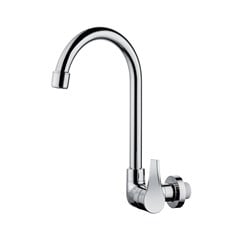 TORNEIRA PLASTICA COZINHA PAREDE BICA MOVEL 1/2 1/4V TWIST CROMADA - HERC