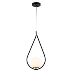 PENDENTE GOTA UPUS 1XE27 28X50CM PRETO BIVOLT - NORDECOR