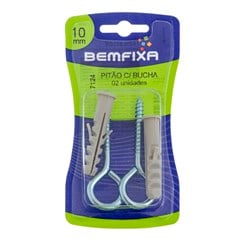 PITAO 4.9X67 ZINCADO C/BUCHA N 10 2PCS - BEMFIXA