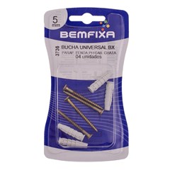 PARAFUSO P/MADEIRA PHILIPS CABECA CHATA C/BUCHA UNIVERSAL N 5 4PCS - BEMFIXA