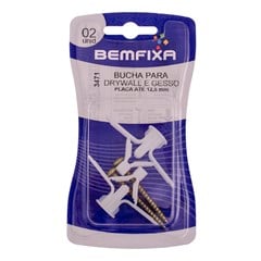 PARAFUSO PHILIPS CABECA DE PANELA C/BUCHA P/DRYWALL P 2PCS - BEMFIXA
