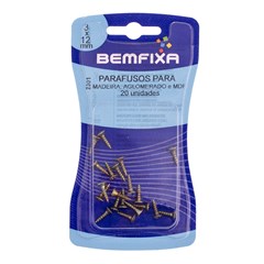 PARAFUSO P/MADEIRA PHILIPS CABECA CHATA 3.0X12 C/20PCS - BEMFIXA
