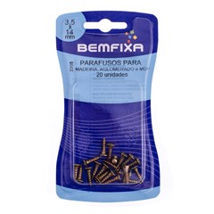PARAFUSO P/MADEIRA PHILIPS CABECA CHATA 3.5X14 C/20PCS - BEMFIXA
