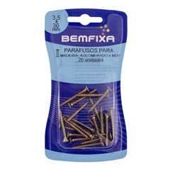 PARAFUSO P/MADEIRA PHILIPS CABECA CHATA 3.5X30 C/20PCS - BEMFIXA