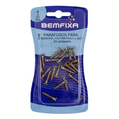 PARAFUSO P/MADEIRA PHILIPS CABECA CHATA 4.0X20 C/20PCS - BEMFIXA