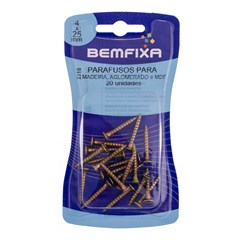 PARAFUSO P/MADEIRA PHILIPS CABECA CHATA 4.0X25 C/20PCS - BEMFIXA