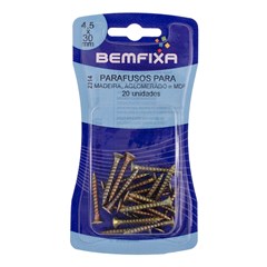 PARAFUSO P/MADEIRA PHILIPS CABECA CHATA 4.5X30 C/20PCS - BEMFIXA