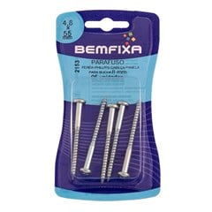 PARAFUSO PHILIPS CABECA DE PANELA 4.8X55 P/BUCHA N 8 C/5PCS - BEMFIXA
