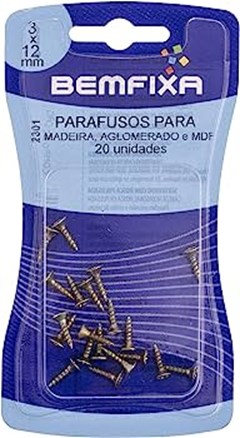 PARAFUSO P/MADEIRA PHILIPS CABECA CHATA 3.0X25 C/10PCS - BEMFIXA