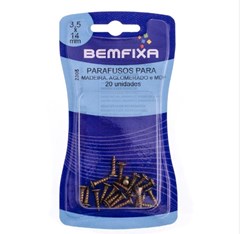PARAFUSO P/MADEIRA PHILIPS CABECA CHATA 3.5X25 C/10PCS - BEMFIXA