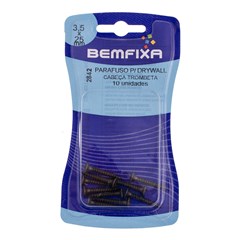 PARAFUSO P/DRYWALL PHILIPS CABECA TROMBETA 3.5X25 C/10PCS - BEMFIXA