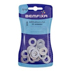 ARRUELA ZINCADA LISA 1/4 C/20PCS - BEMFIXA