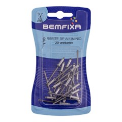 REBITE DE ALUMINIO 3.2X10 C/20PCS - BEMFIXA