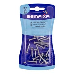PARAFUSO P/MADEIRA/DOBRADICA PHILIPS CABECA CHATA 3.8X22 C/20PCS - BEMFIXA