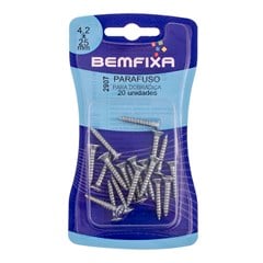 PARAFUSO P/MADEIRA/DOBRADICA PHILIPS CABECA CHATA 4.2X25 C/20PCS - BEMFIXA
