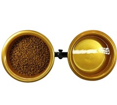COMEDOURO GRANDE DUPLO REGULAVEL PREMIUM GOLD - AVIPET