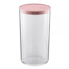 POTE PLASTICO ORGANIZADOR 1 9L TRANSPARENTE/ROSA - UZ. UTILIDADES