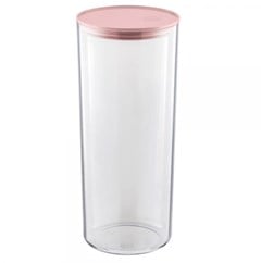 POTE PLASTICO ORGANIZADOR 2 5L TRANSPARENTE/ROSA - UZ. UTILIDADES