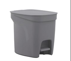 LIXEIRA PLASTICA COMPACTA 7LTS CINZA - TRAMONTINA