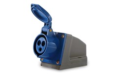 TOMADA DE SOBREPOR INDIVIDUAL 2P+T 16A 220/240V AZUL - SOPRANO