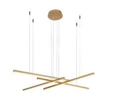 PENDENTE FATO LED 120CM 4X15W 3000K DOURADO BIVOLT - BELLA