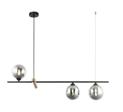 PENDENTE BAMBU 3XG9 80X19X29CM PRETO BIVOLT - BELLA