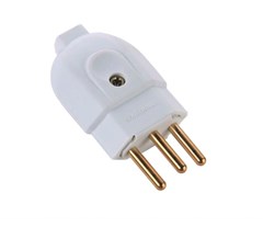 PINO MACHO 2P+T 10A 250V BRANCO - TRAMONTINA