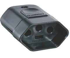 PINO FEMEA 2P+T 10A 250V PRETO - TRAMONTINA
