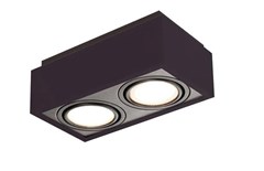 LUMINARIA SOBREPOR BOX 2 AR111 GU10 100W PRETO BIVOLT - NEWLINE