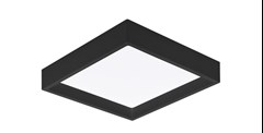 LUMINARIA SOBREPOR LED QUADRADA RECUADA 22W 3000K PRETO BIVOLT - STELLA
