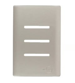 PLACA 4X2 P/INTERRUPTOR C/SUPORTE 3 PONTOS HORIZONTAL CHAMPANHE - DICOMPEL