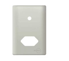 PLACA 4X2 P/TOMADA C/SUPORTE 1 PONTO HORIZONTAL + 1 FURO CHAMPANHE - DICOMPEL