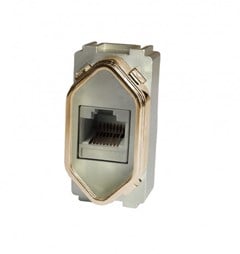 MODULO P/ 1 TOMADA RJ45 CHAMPANHE/GOLD - DICOMPEL