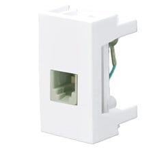 MODULO P/ 1 TOMADA TELEFONE RJ11 2 VIAS BRANCO - FAME