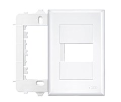 PLACA 4X2 C/SUPORTE P/MODULO EVIDENCE 1P BRANCA - FAME