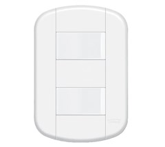 INTERRUPTOR DE EMBUTIR 2 TECLA DISTANCIADAS 16A/250V SIMPLES BLANC+  BRANCO - FAME